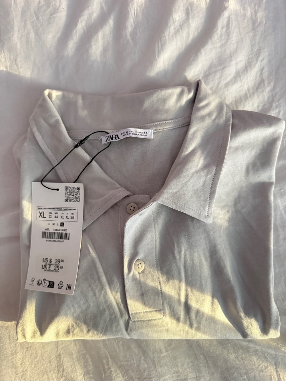 BRAND NEW WITH TAGS Zara Men’s Polo Shirt - Light Gray